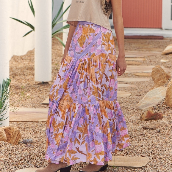 Jaase Journey Maxi Skirt Lucia Print XL BNWT Tropical Floral print w/pockets!! - Picture 7 of 14
